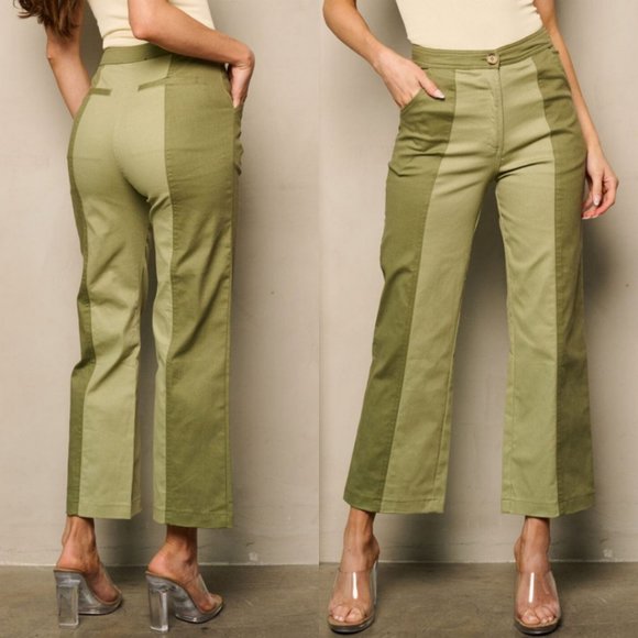 84363 Color Block Twill Pants - Picture 4 of 4